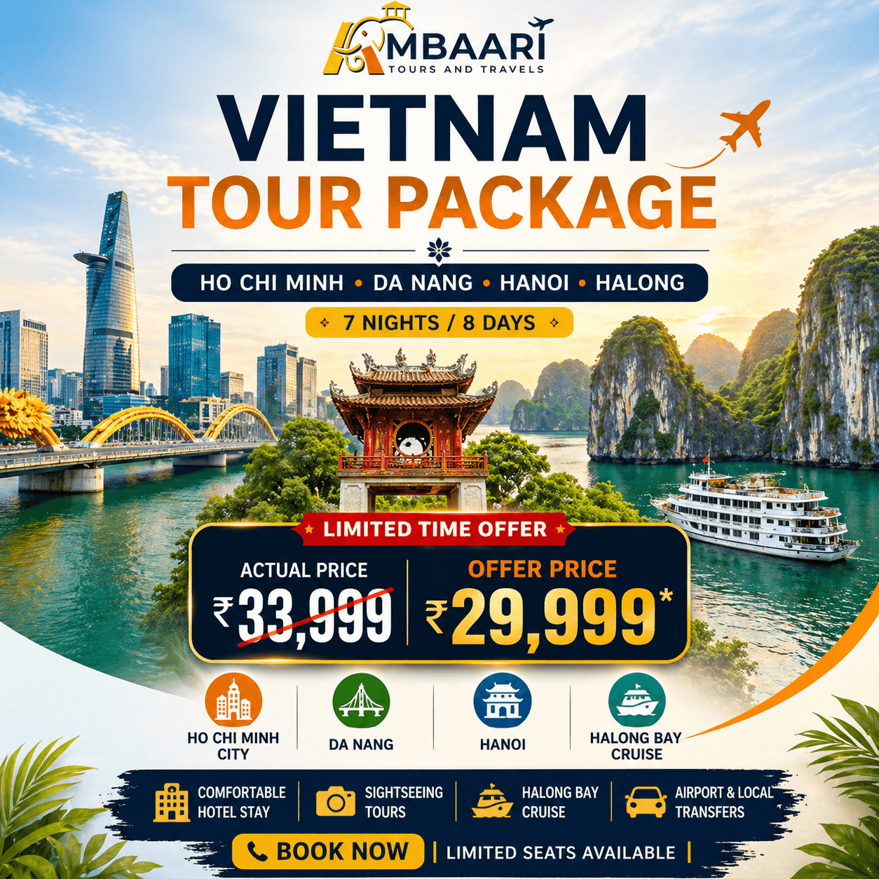 Vietnam Grand Discovery 7N/8D – 8 Days of Wonders