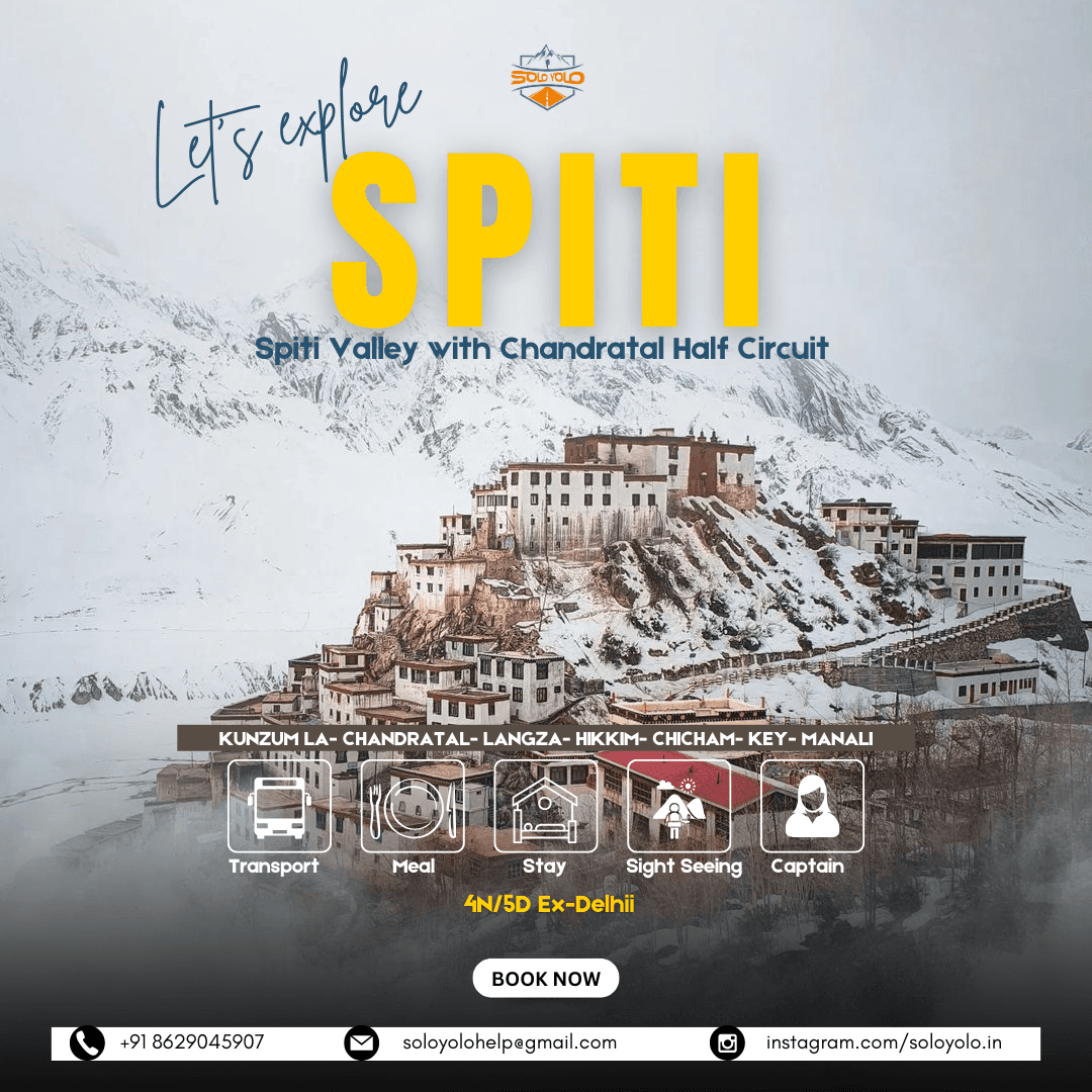 Spiti Valley with Chandratal Half Circuit | Ex-Delhi | 4N/5D
